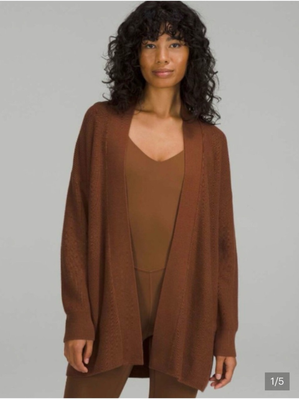 Lululemon Merino Wool-Blend Ribbed Long Wrap Sweater - Sz 6